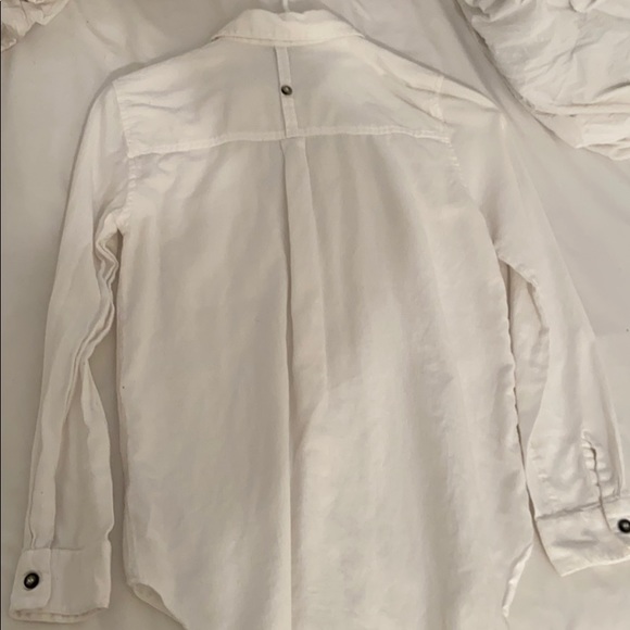Topshop White Button Up Long Sleeve - Picture 4 of 4